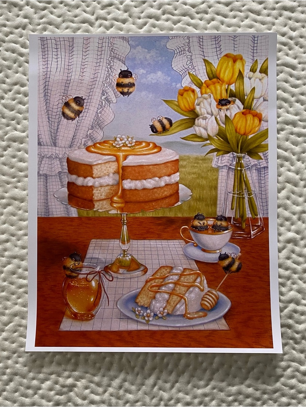 TrashKittyArt Bee Our Guest 11" x 14" Art Print